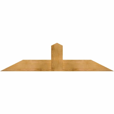 Ekena Millwork Portland Rough Sawn Timber Gable Bracket, Western Red Cedar, 60"W x 15"H x 4"D x 6"F, 6/12 Pitch GBW060X15X0406POR00RWR